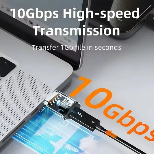 120W USB C OTG Adapter USB To Type C Data Transfer Charging Adapter 10Gbps USB Female To Type C Male Connector for IPhone 16 15