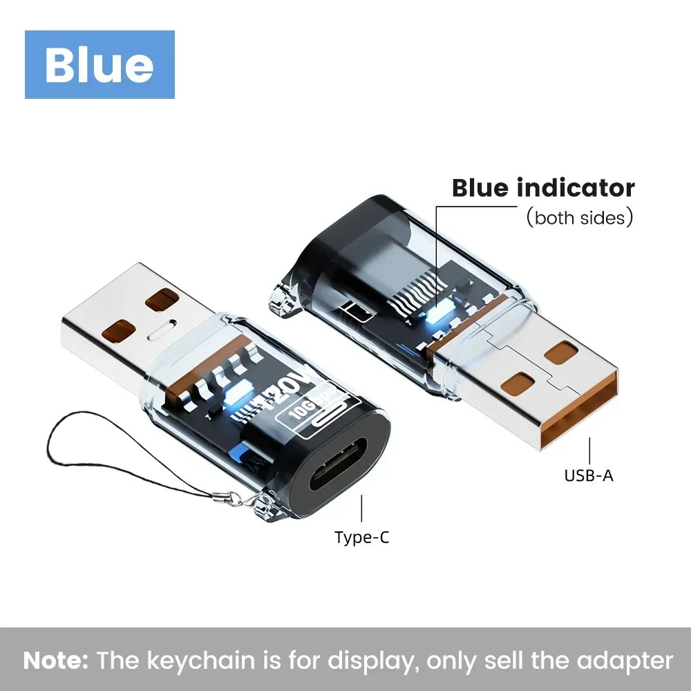 120W USB C OTG Adapter USB To Type C Data Transfer Charging Adapter 10Gbps USB Female To Type C Male Connector for IPhone 16 15
