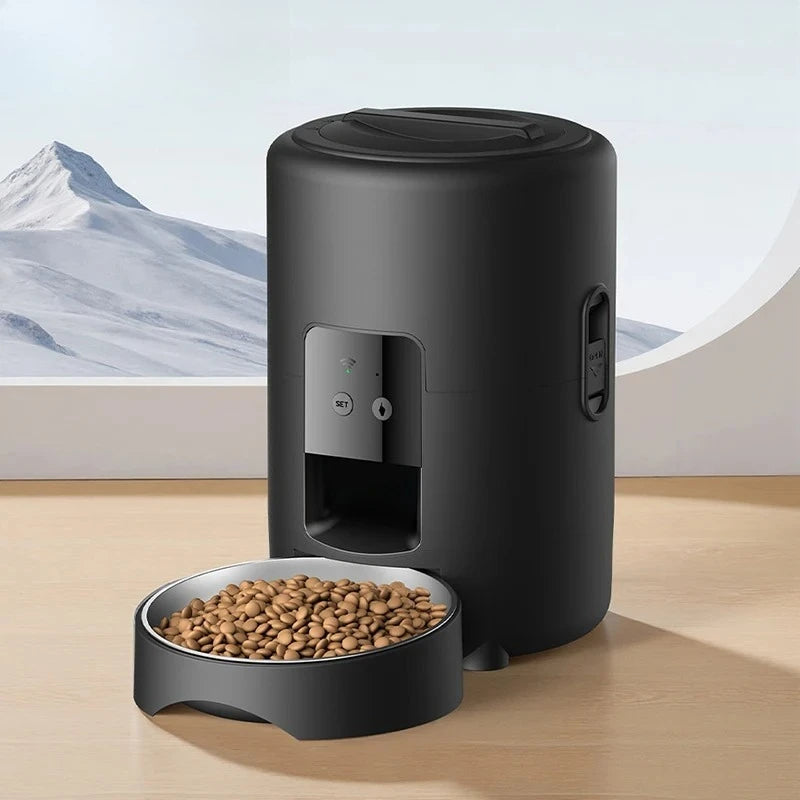 Good Home Portable Automatic Pet Feeder - Convenient and Practical Pet Furniture, Easy Feeding Without Worries and Freeing Hands