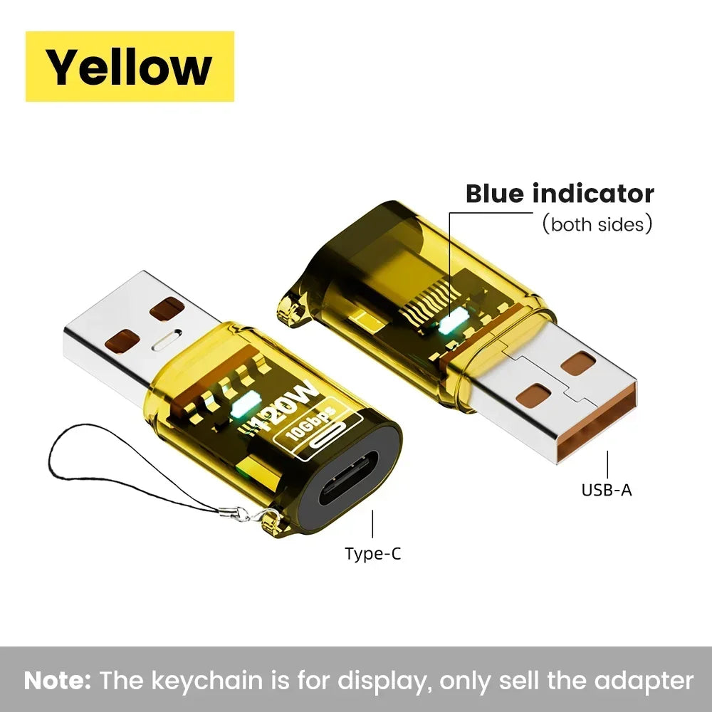 120W USB C OTG Adapter USB To Type C Data Transfer Charging Adapter 10Gbps USB Female To Type C Male Connector for IPhone 16 15