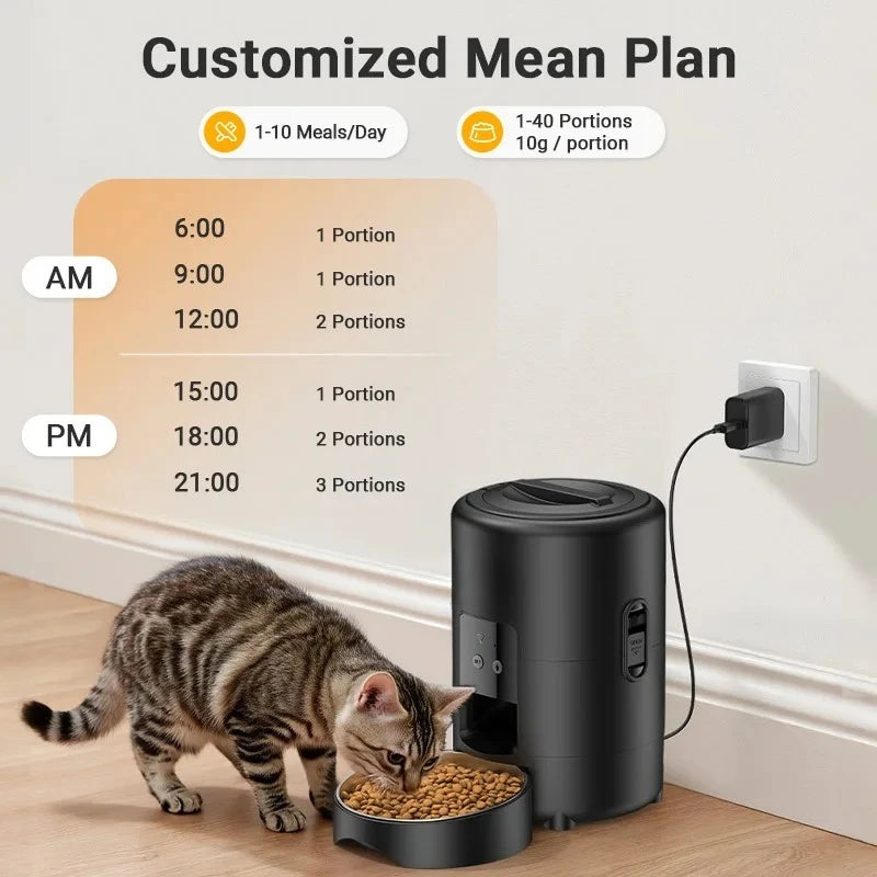Good Home Portable Automatic Pet Feeder - Convenient and Practical Pet Furniture, Easy Feeding Without Worries and Freeing Hands